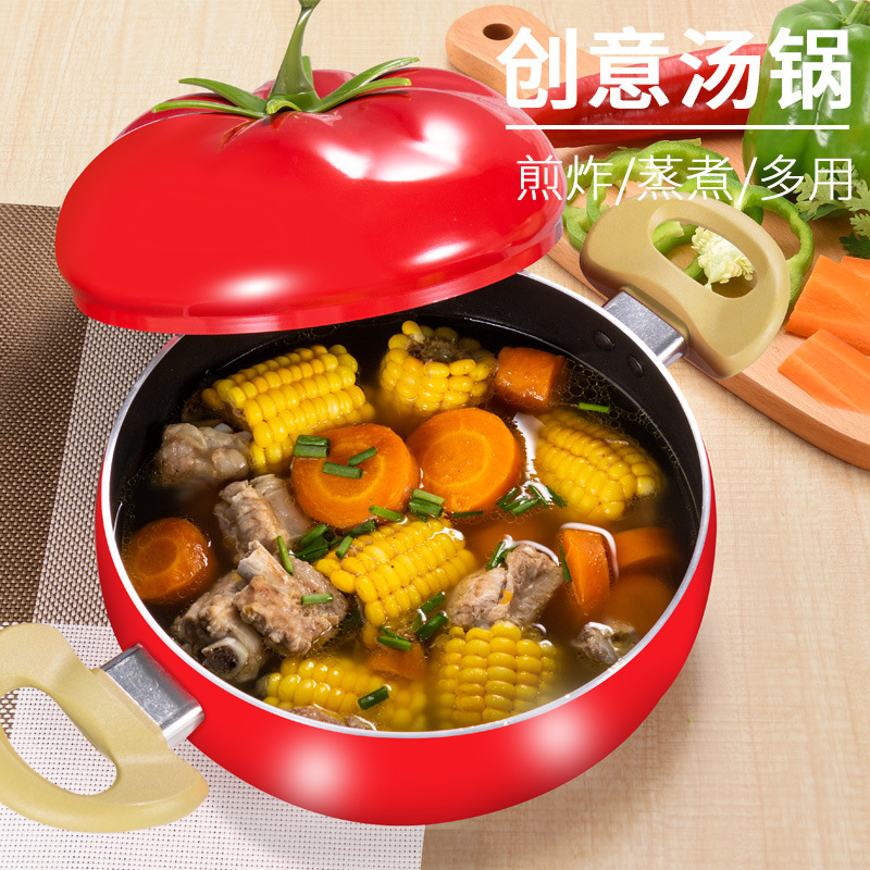 Wholesale of soup POTS, non-stick POTS, tomato POTS, double-ear soup POTS, double-bottom household aluminum POTS, non-stick POTS, soup POTS and cooking POTS