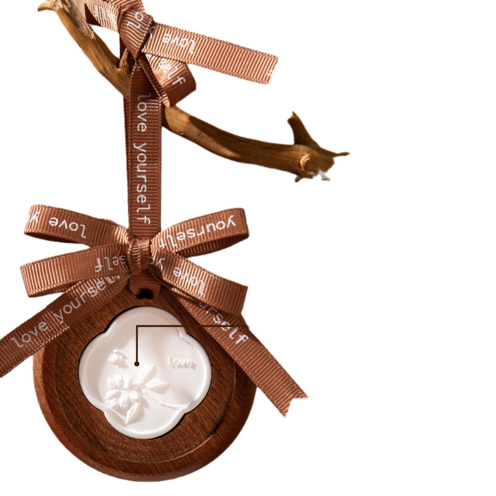 定制扩香木石膏花香挂香薰精油家用拓香器卧室内石车载随身扩香器白底实物图