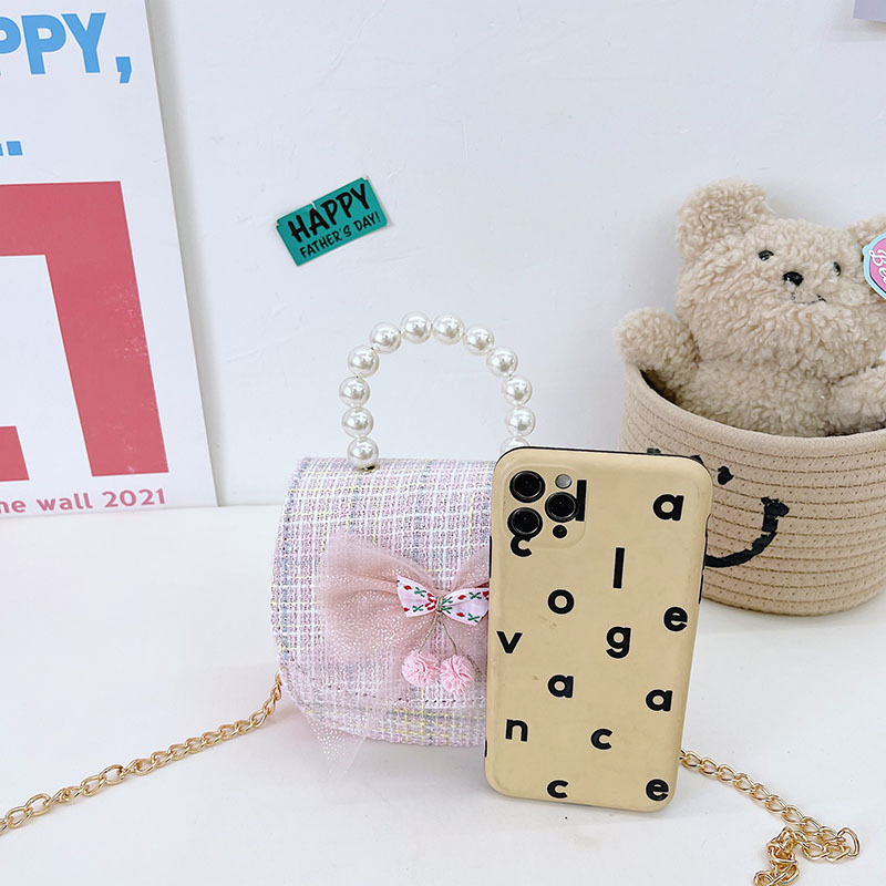 New 2021 Children's Bags: Small bags, cartoon Fashion crossbody bags for Toddlers, Princess, Cute Pearl hand-held accessory bags Specification image