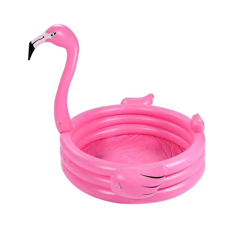 Circular three-ring flamingo pool, pool swimming pool, children's home water play pool, ball pool, baby bath pool, fish pool Item Picture