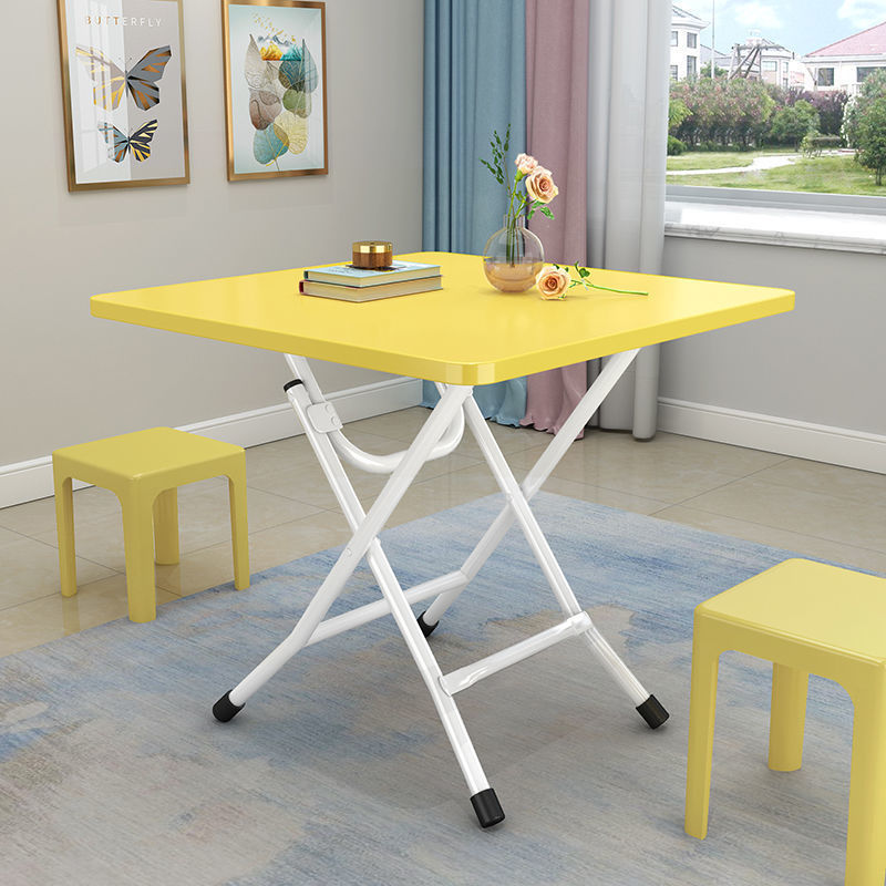 ⭐ Folding table, folding dining table, simple household dining table, rental house, street stall, simple small apartment dining table details Picture