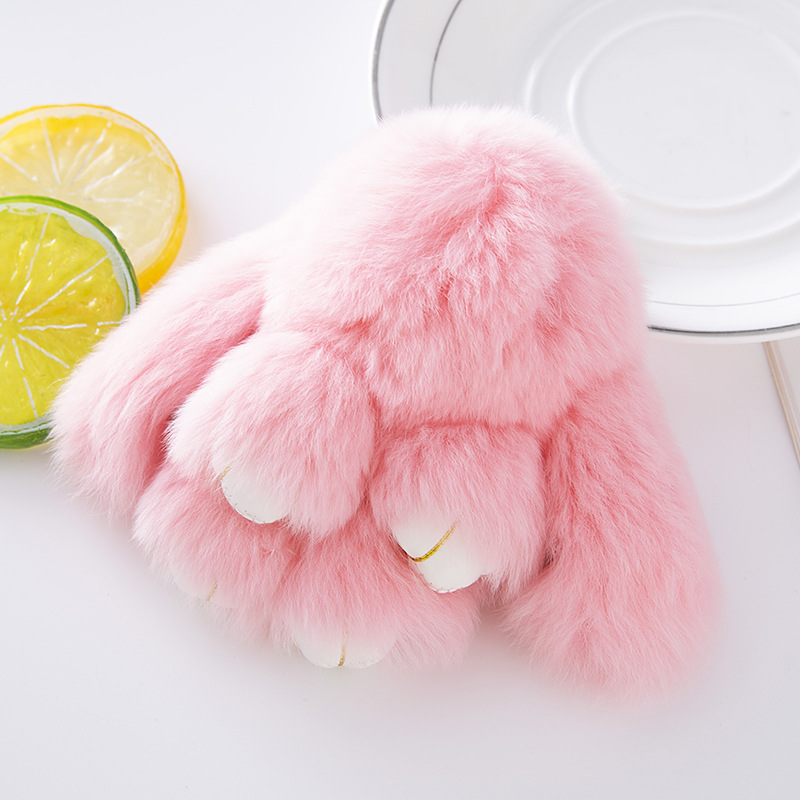 车钥匙扣女可爱韩国创意毛绒公仔ins网红兔书包汽车钥匙挂件现货细节图