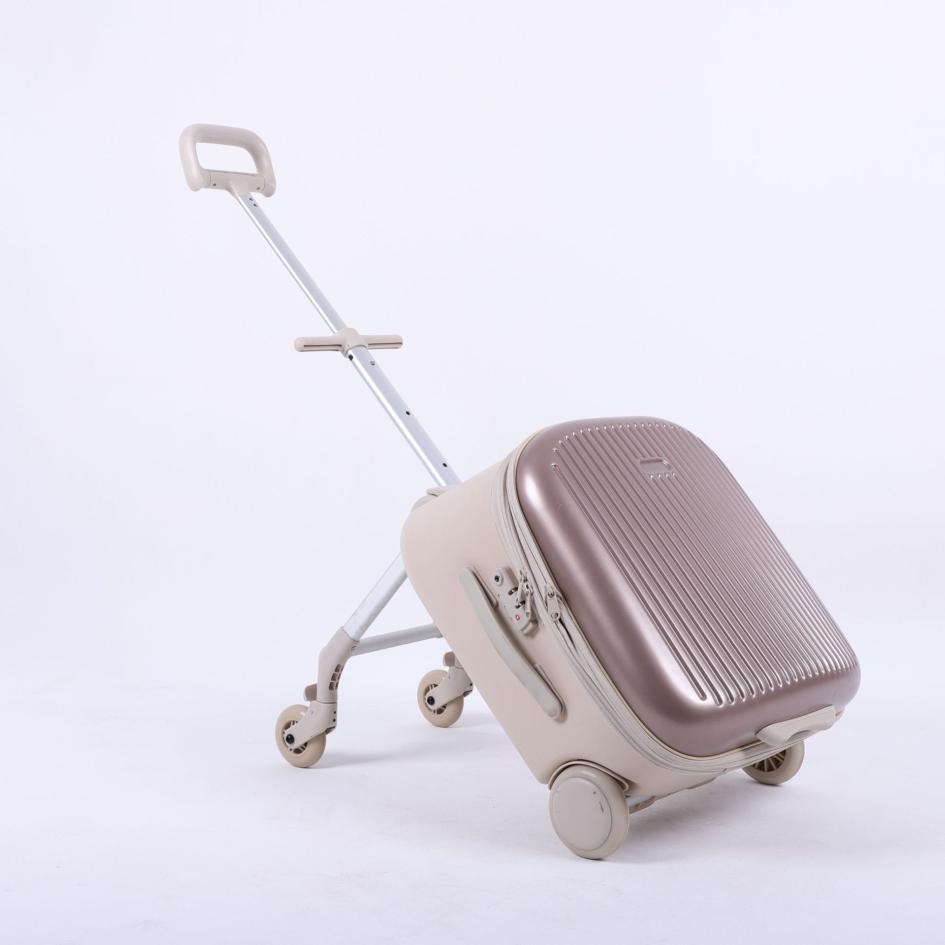 跨境儿童拉杆箱卡通行李箱20寸轻巧登机箱遛娃可坐折叠轻便旅行箱产品图