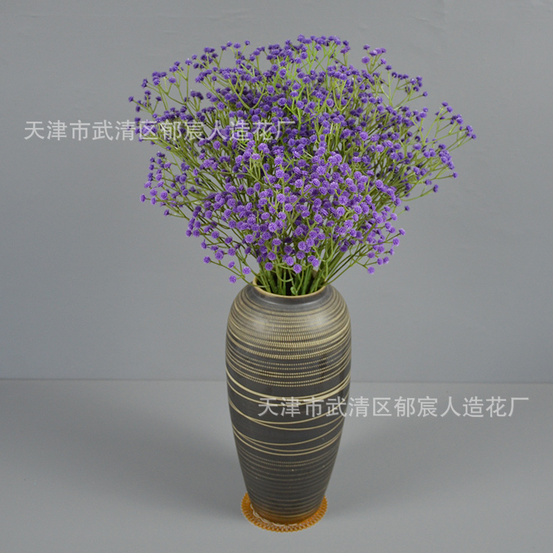 仿真塑料满天星批发森系伴娘花环插花婚礼现场布置拍摄道具手捧花细节图