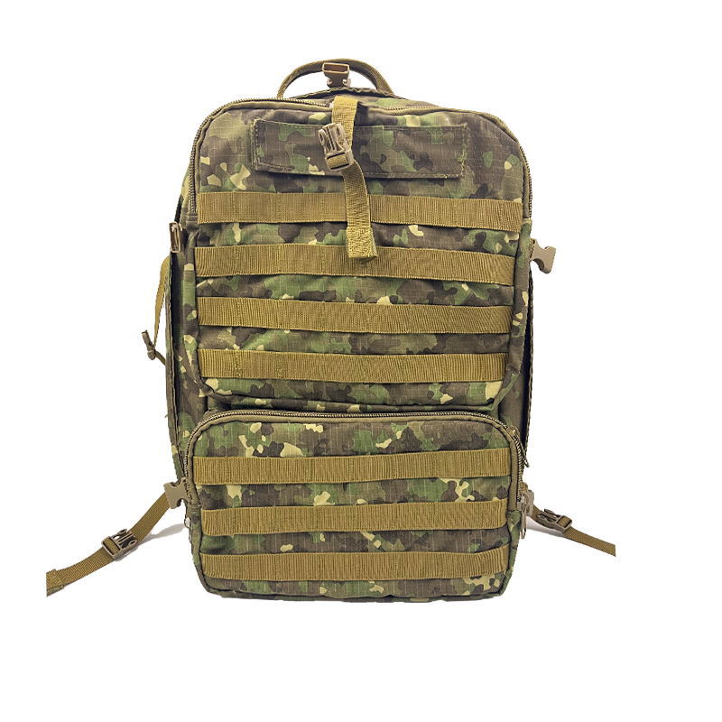 Large-capacity multi-functional outdoor tactical camouflage backpack, hiking, mountain climbing, cycling, sports and camping backpack Specification drawing