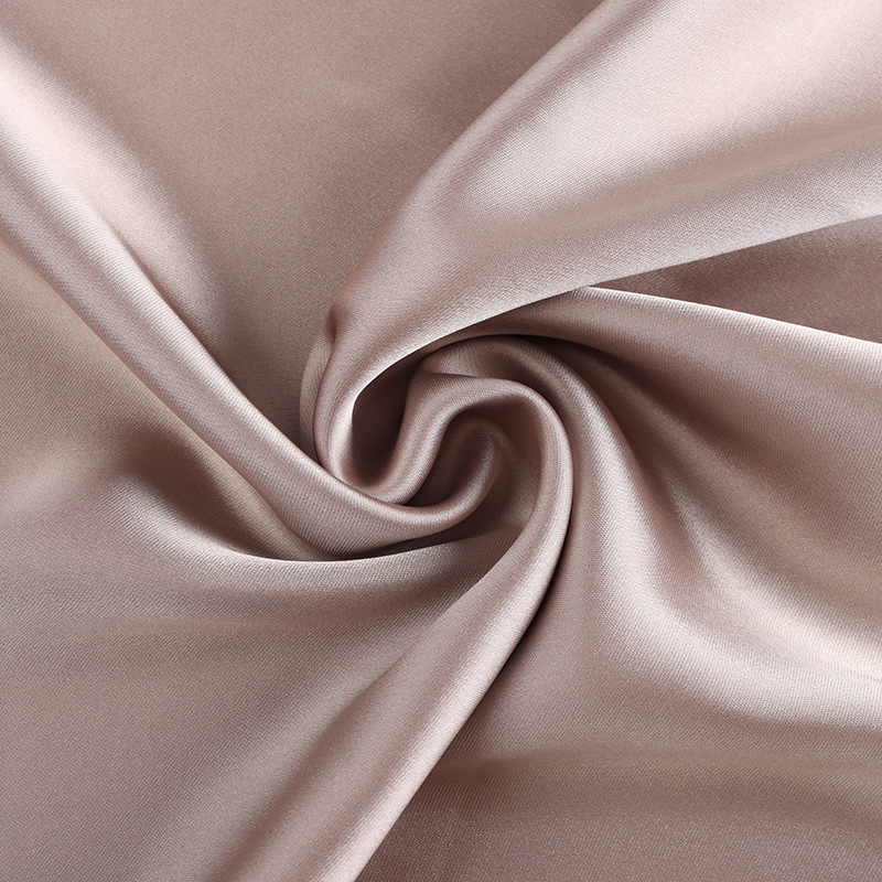 现货全涤亮面缎时装醋酸面料女装吊带连衣裙小衫睡衣布料产品图