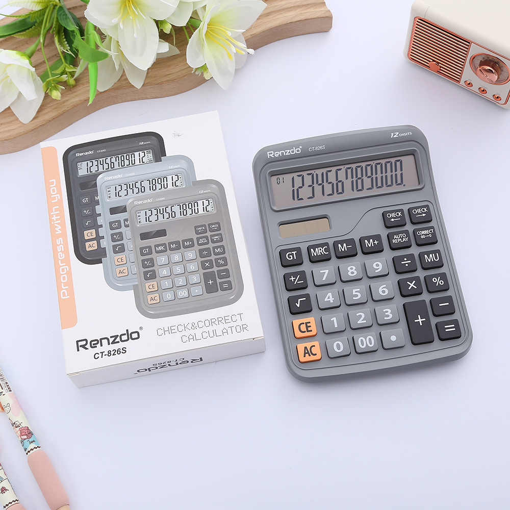 KC-826 Calculator, a large-sized computer for financial accounting with keys, is a student financial office desktop calculator details Picture
