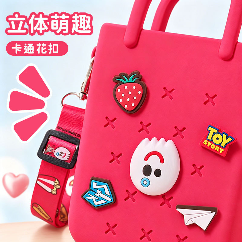 Disney official Toy Story 5 Hole silicone handbag, Buzz Lightyear DIY cartoon cute decoration Specification image