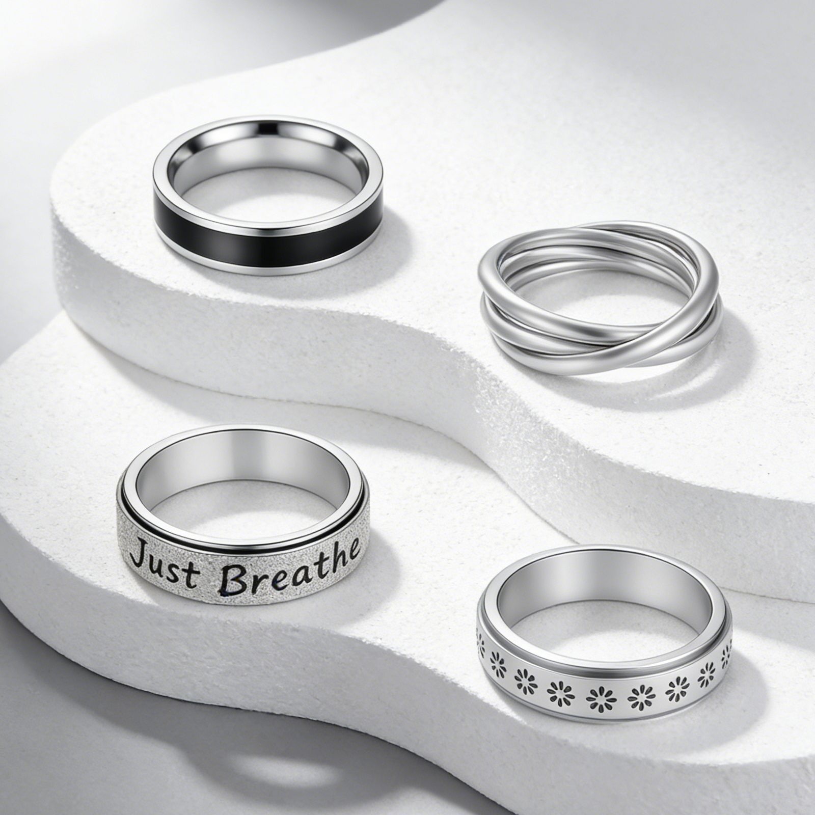 戒指/纯银戒指/脚戒/戒指空托/对戒情侣个性细节图