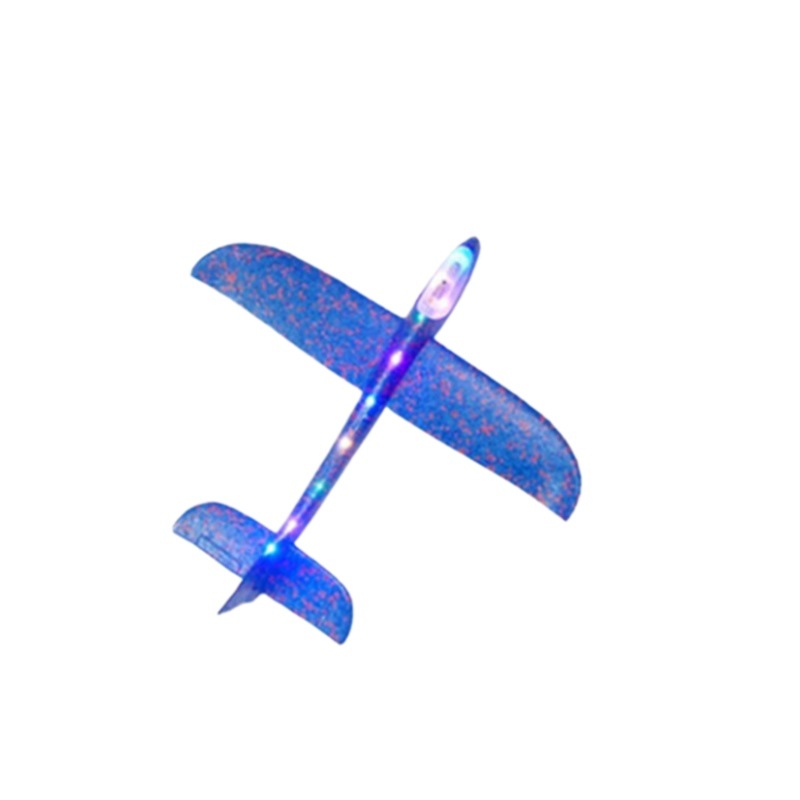 Hand-thrown luminous foam aircraft, children's outdoor boys' toys, night market stalls, square flashing, school game props Item Picture