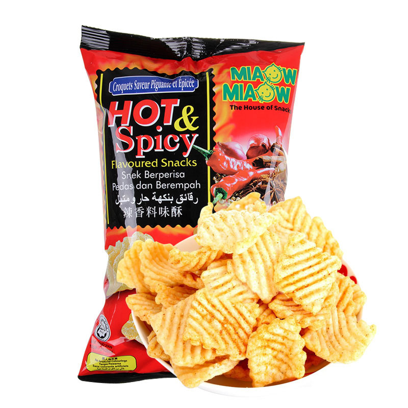 Malaysian imported food shrimp chips 60g shrimp flavor/squid roll puffed snacks wholesale wholesale Specification image
