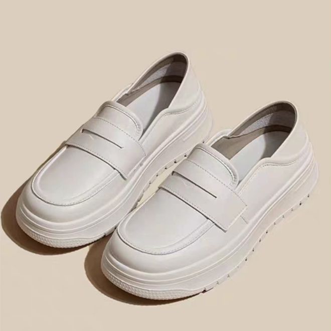 Comfortable, breathable, odor-resistant and anti-slip white sneakers 2025 new style, one-foot flat, comfortable single shoe, soft sole, nurse shoes for women Specification image