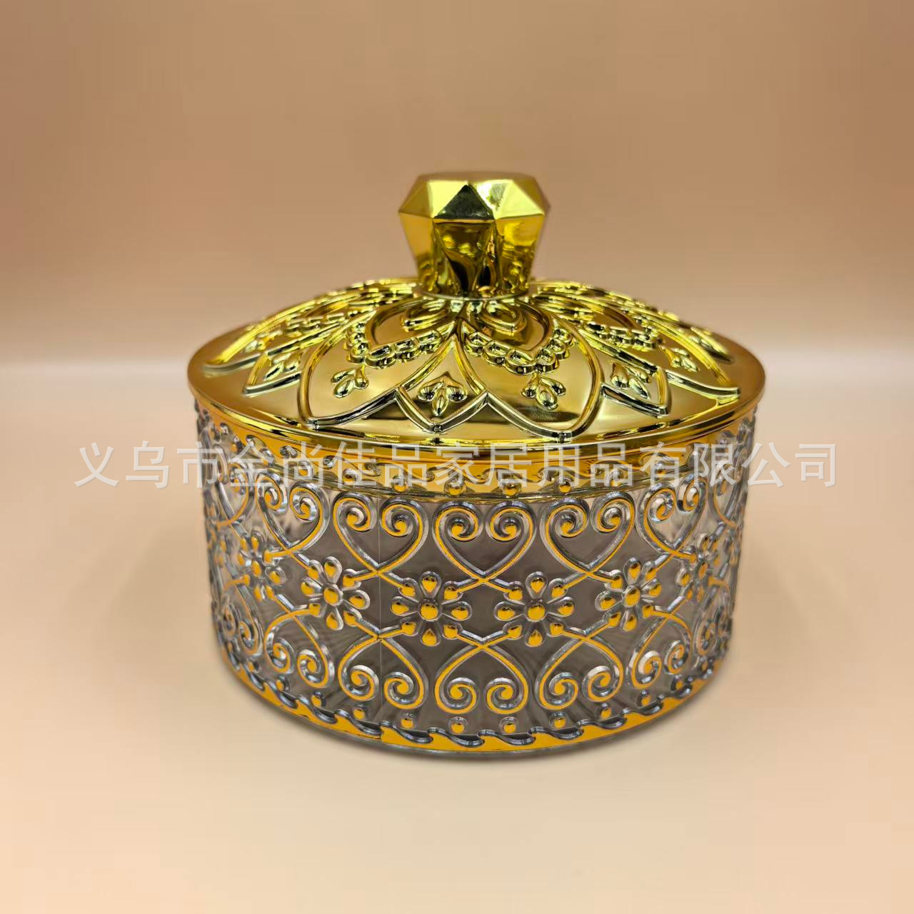Storage jar Cross-border Amazon best-selling storage box sealed jar three-piece set with gilded sugar in Southeast Asia and the Middle East details Picture