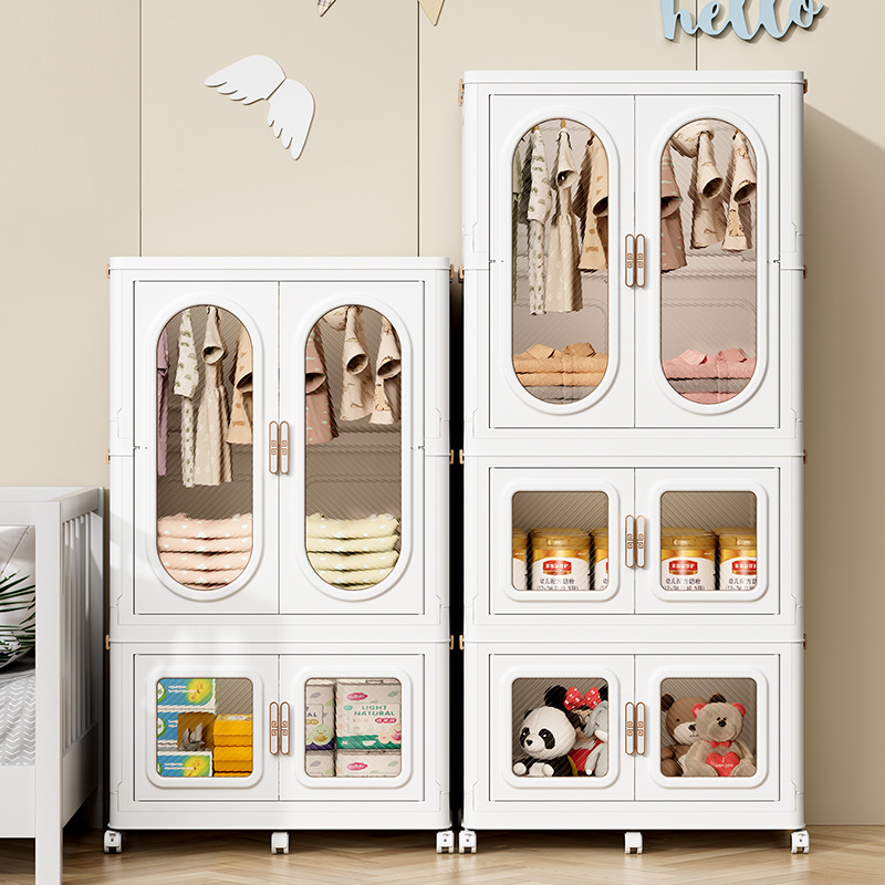 Combination wardrobe, large-sized adult wardrobe, multi-functional folding cabinet without installation, clothes and quilts organization and storage cabinet Application Scenario