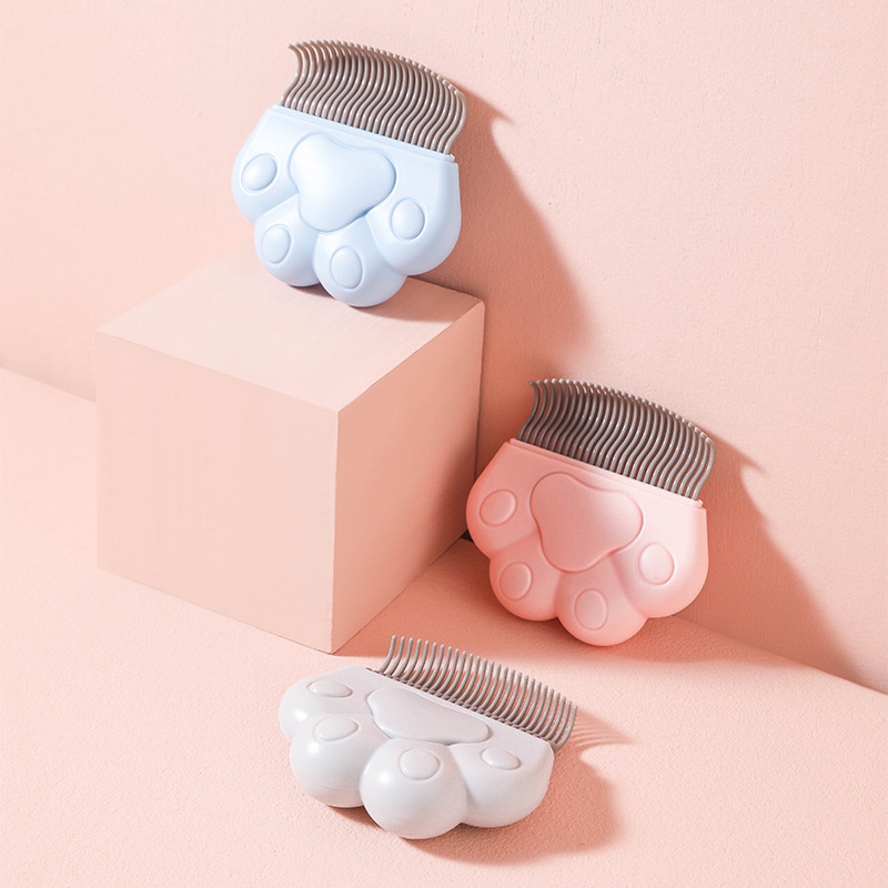 Pet cat paw comb, dog and cat comb, loose hair removal comb, knot opening comb, cat massage hair removal comb, hair removal brush, beauty comb Specification image