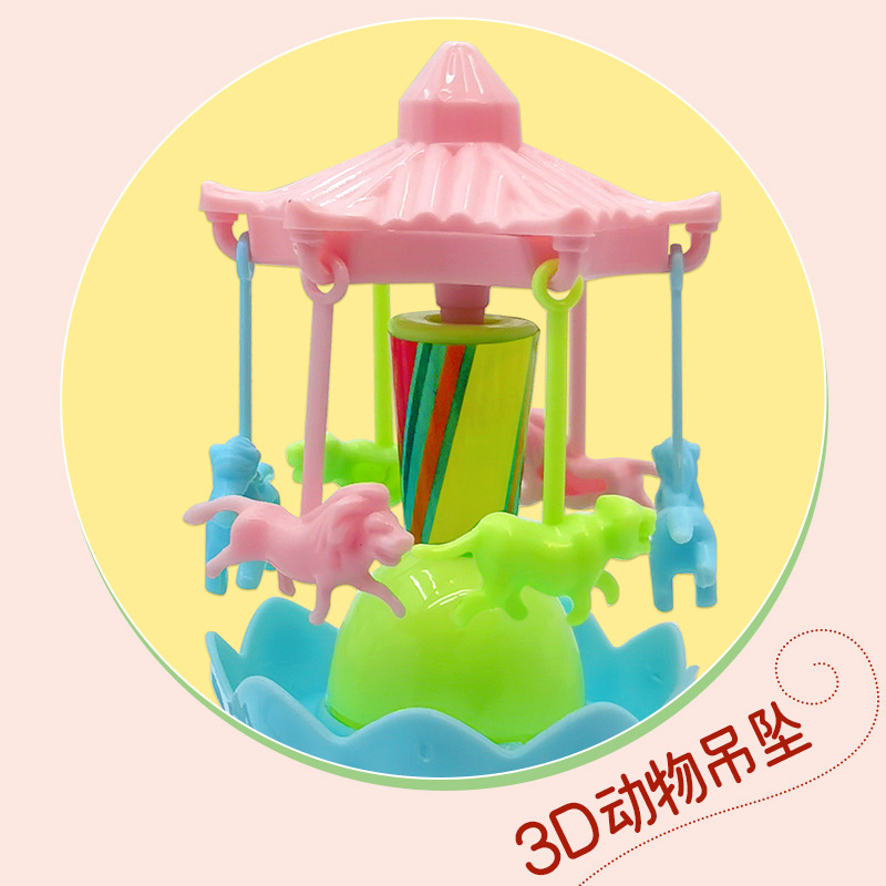 Luminous hand-cranked carousel, Ferris wheel, rotating wheel, windmill, rotating park, street stalls, night markets, small gifts, children's toys Application Scenario