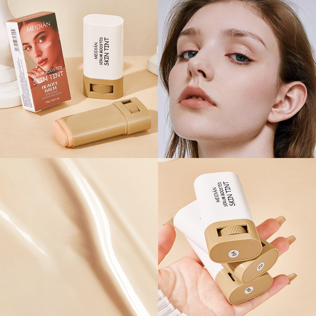 【 Cross-border Exclusive 】 Meidian 6-color Concealer Moisturizes, is waterproof, sweat-proof, does not smudge, and is natural and long-lasting. Wholesale concealer Application Scenario