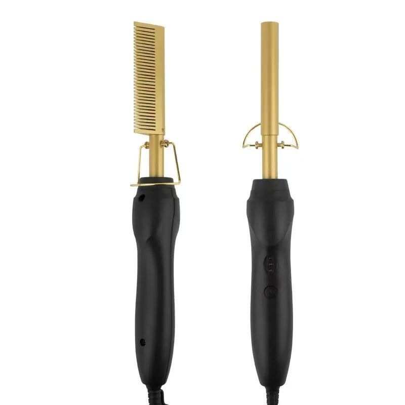 Peinado de alisado transfronterizo flequillo seco y húmedo peinado de cobre de doble uso alisador de pelo rizador de peinado doméstico alisador de pelo eléctrico Item Picture