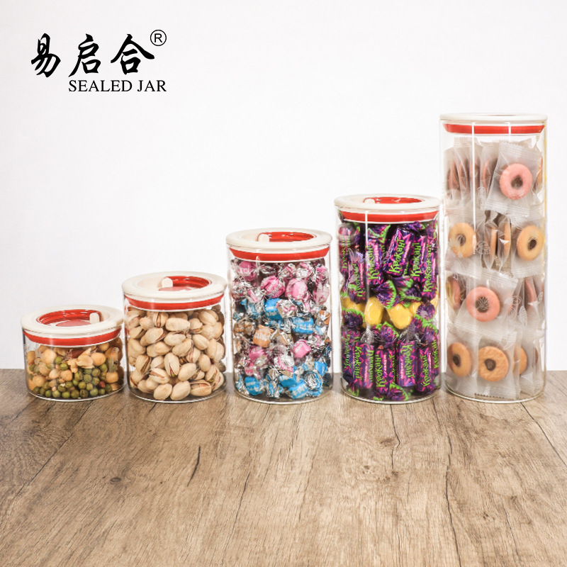 الجرار الزجاجية المختومة المحفورة، الجرار المنزلية لتخزين المواد الغذائية، الجرار تخزين قشر الشاي واليوسفي المجفف، الجرار المختومة حبوب البن بالجملة 4