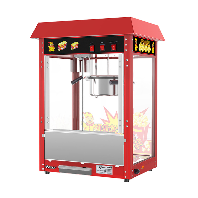 Commercial fully automatic spherical Popcorn machine POP6A Red Popcorn machine Specification image