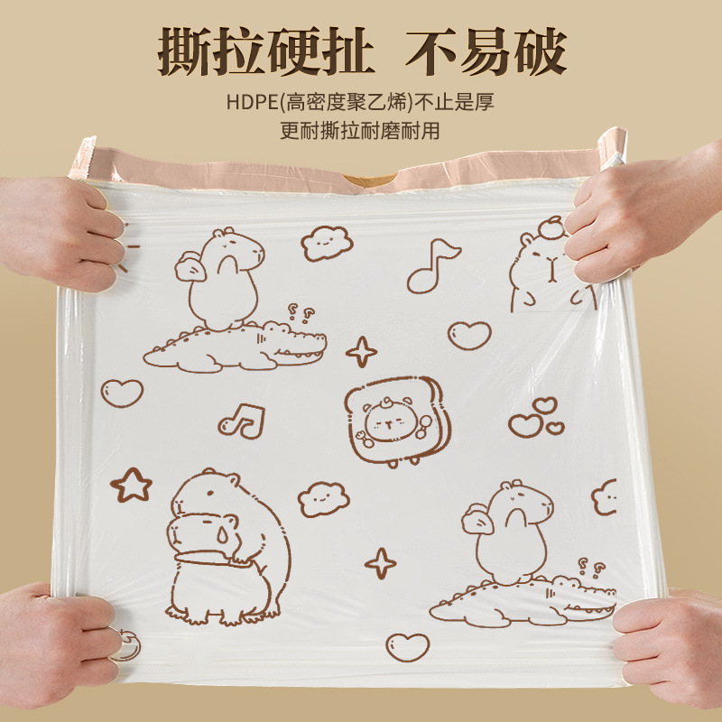 垃圾袋大卷家用抽绳加厚厨房用塑料袋特厚不易破可以手提一件起批产品图