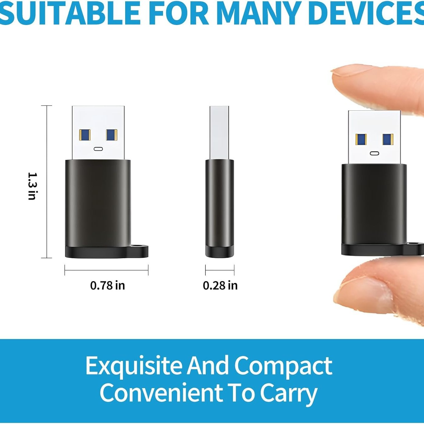 Type Female to USB3.0 male OTG adapter multi-functional mobile phone charging data transmission converter portable Specification image