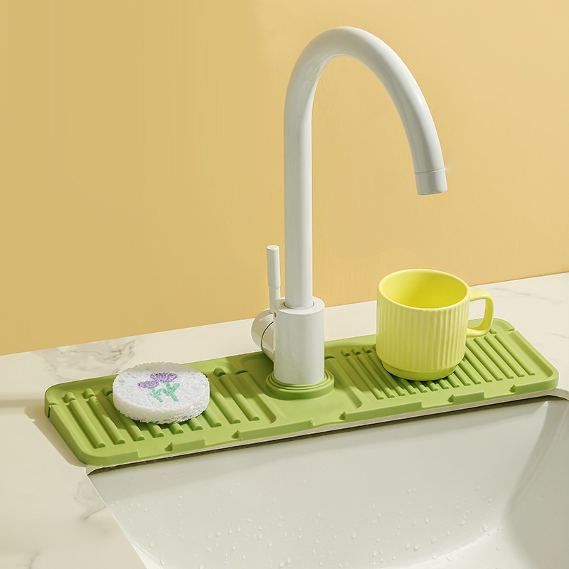 Faucet slope drainage pad, splash guard pad, slope splash guard, cut drainage pad, storage pad, silicone drainage pad Specification image