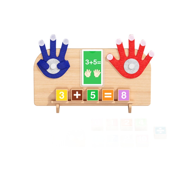 Children's finger arithmetic Montessori teaching AIDS, kindergarten number operation learning, addition and subtraction arithmetic intelligence toys Item Picture