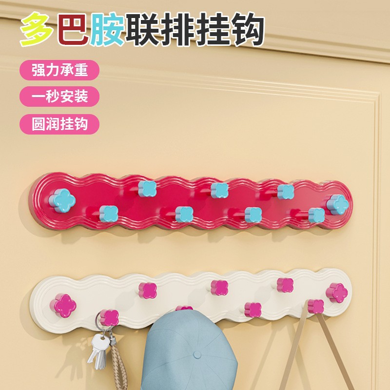 The 2025 new dopamine strong suction suction cup hook rack is suitable for multi-scenario strong load-bearing row hooks