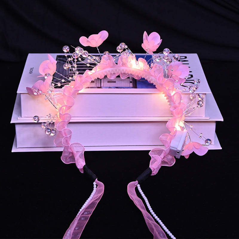 The new butterfly pearl hair band for spring and summer is a girlish forest-style hair band with a strong atmosphere and is specially designed for taking photos Specification image
