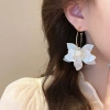 Super fairy-like French vacation flower earrings, women's high-end and light luxury style earrings, niche design sense and fashionable earrings details Picture