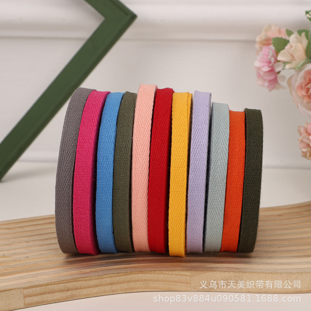 现货1CM全面人字带彩色人字带服装辅料衣领包边条重棉滚边包边织产品图
