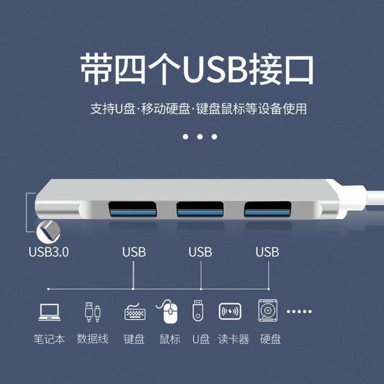 usb Docking station TYPE-C 3.0 four-in-one computer usb interface expander manufacturer converter hub docking station Application Scenario