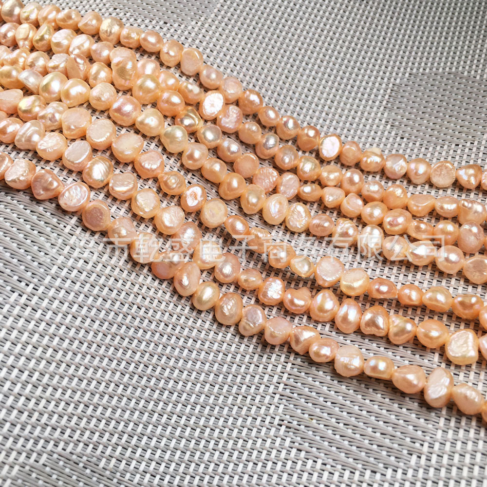 Natural freshwater pearl string beads, isolation beads, perforated loose beads, two-sided glossy pearl DIY necklace and bracelet accessories Item Picture