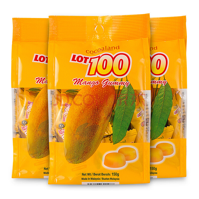 Malaysian LOT100 100 servings of fruit mango juice gummy candies 150g imported QQ fruit wedding candies wholesale Item Picture