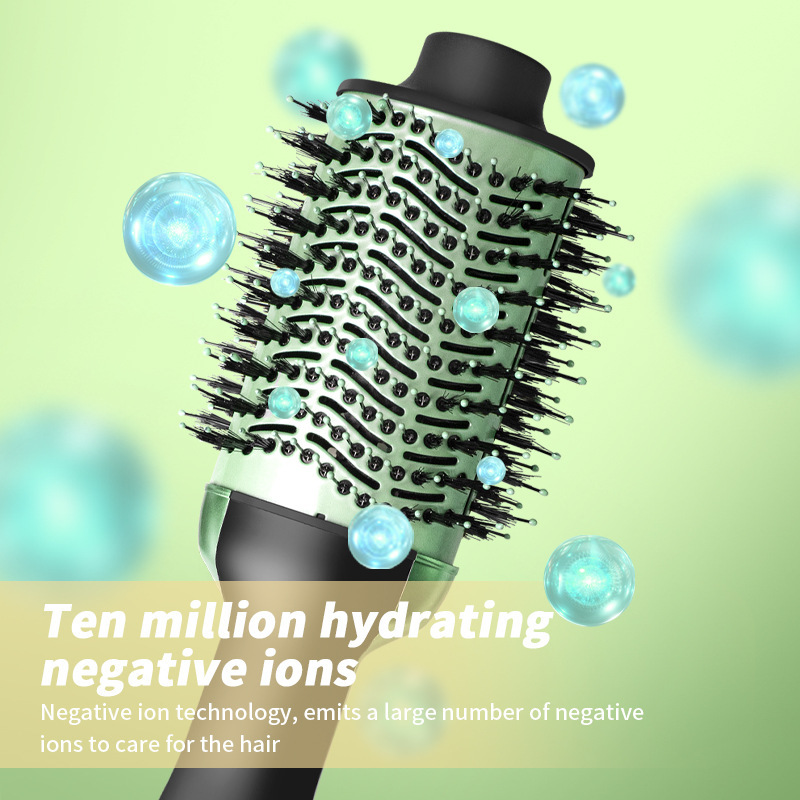 跨境外贸三合一多功能卷发棒热风梳美发造型直发梳子卷直发吹风梳P52产品图