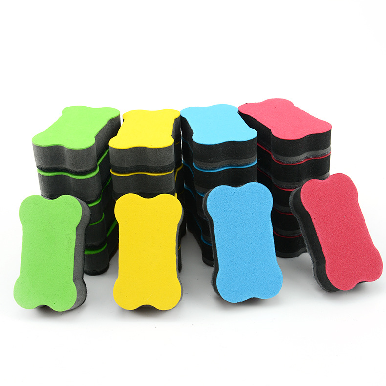 Qianhui eva magnetic erasers, customized colored small bones, EVA white erasers, children's cleaning, black erasers, processing and labeling