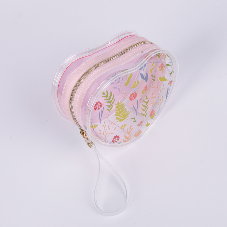 PVC圆筒拉链袋透明软胶环保圆形手表零钱包装袋透明PVC袋定制logo白底实物图