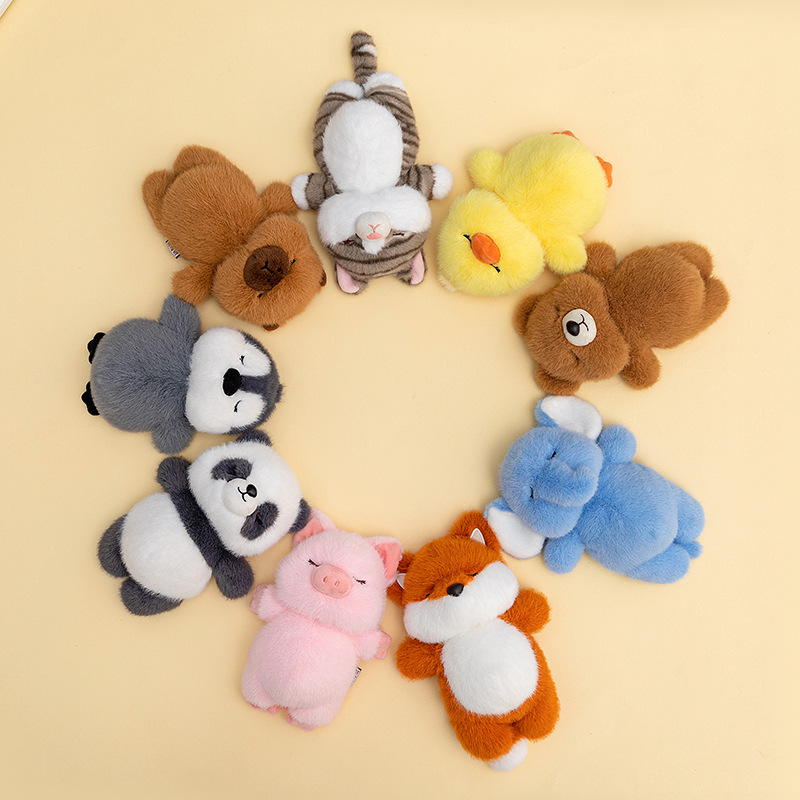 Wholesale of rear-lying panda plush toys, office brown bear wrist pads, fox elephant learning pads, penguin mouse pads