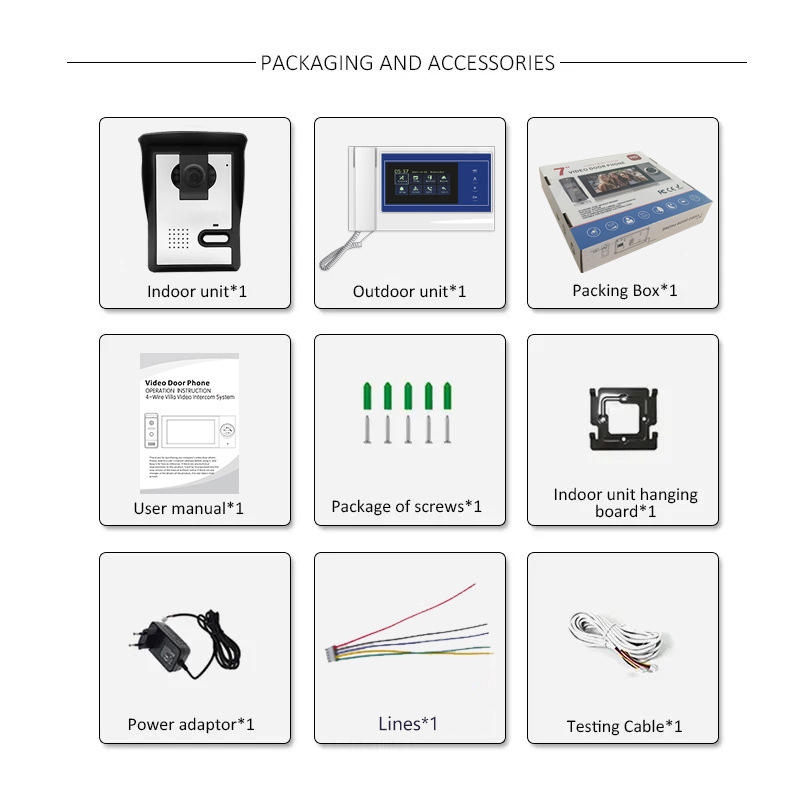 Factory direct sales of video doorbells, intercoms, night vision, high-definition infrared smart villa home sets, indoor unlocking intercoms, wholesale doorbells for foreign trade Application Scenario