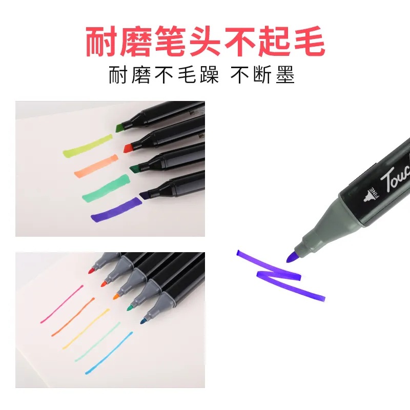 Touch Marker Pen 48 Color Double-headed alcohol oil-based art drawing pen Watercolor pen Color Pen Marker pen Specification image