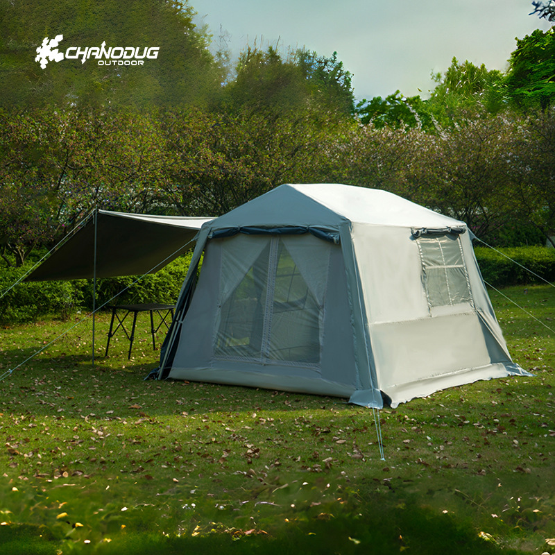 CHANODUG/ Chanodoji Holiday Mountain House 5.9 Vinyl Automatic Tent Camper Home Tent with Canopy