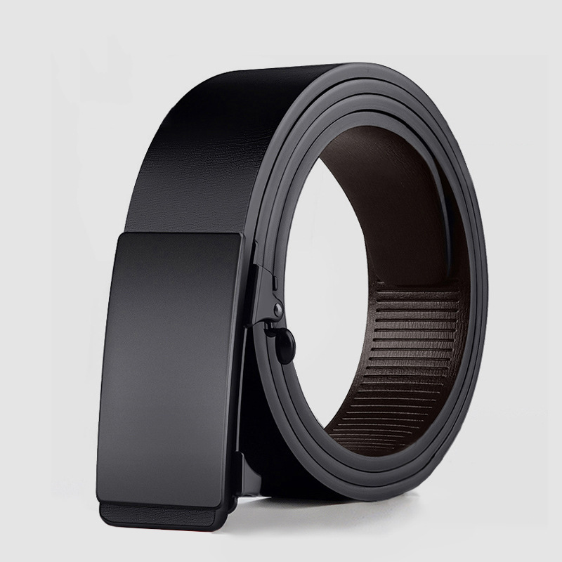 皮带男士合金自动扣内穿腰带商务休闲男士皮带牛皮裤腰带厂家批发
