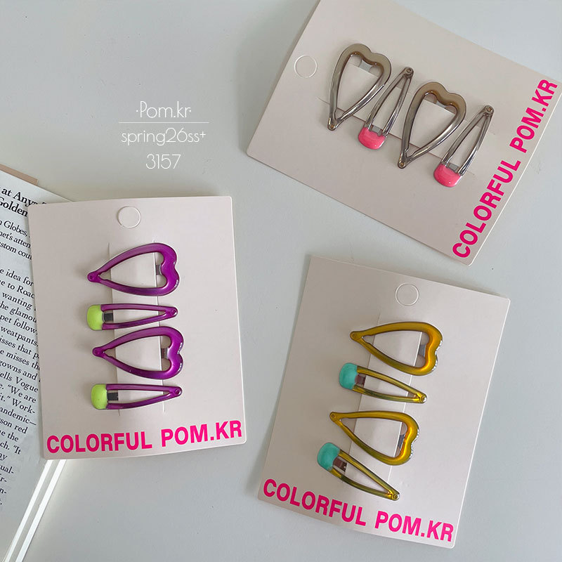 Nueva versión coreana gota de aceite amor bb clip dulce niño pelo roto franja clip gota de agua bebé bye bye clip de pelo versátil Specification image
