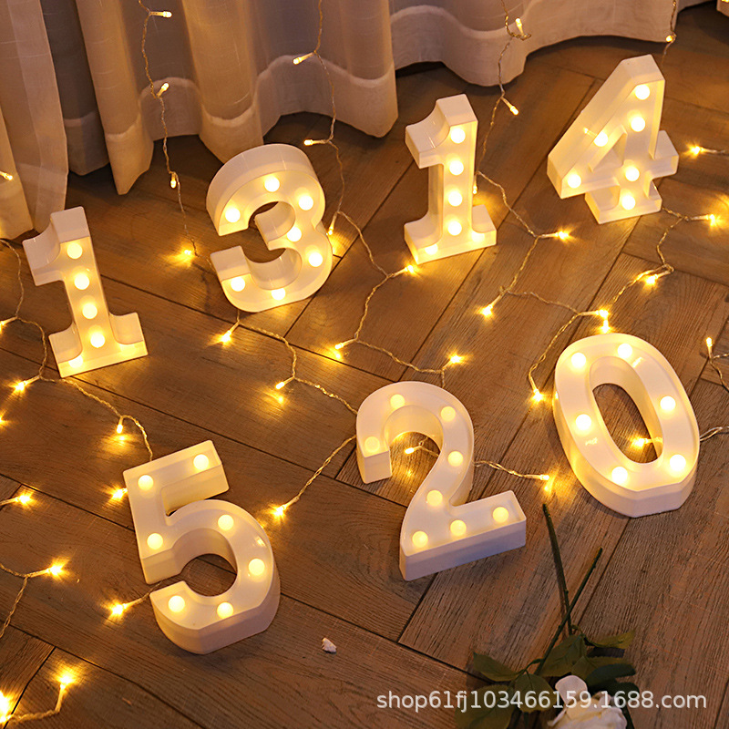 Factory wholesale 26 English letter lights, LED symbol shaped lights, wedding night lights, birthday proposal and confession lights Specification image