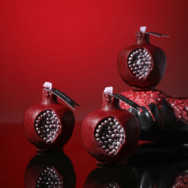 Cross-border low-temperature candles, red pomegranate niche fragrance, Everything goes well aromatherapy candles, indoor home festival gifts details Picture