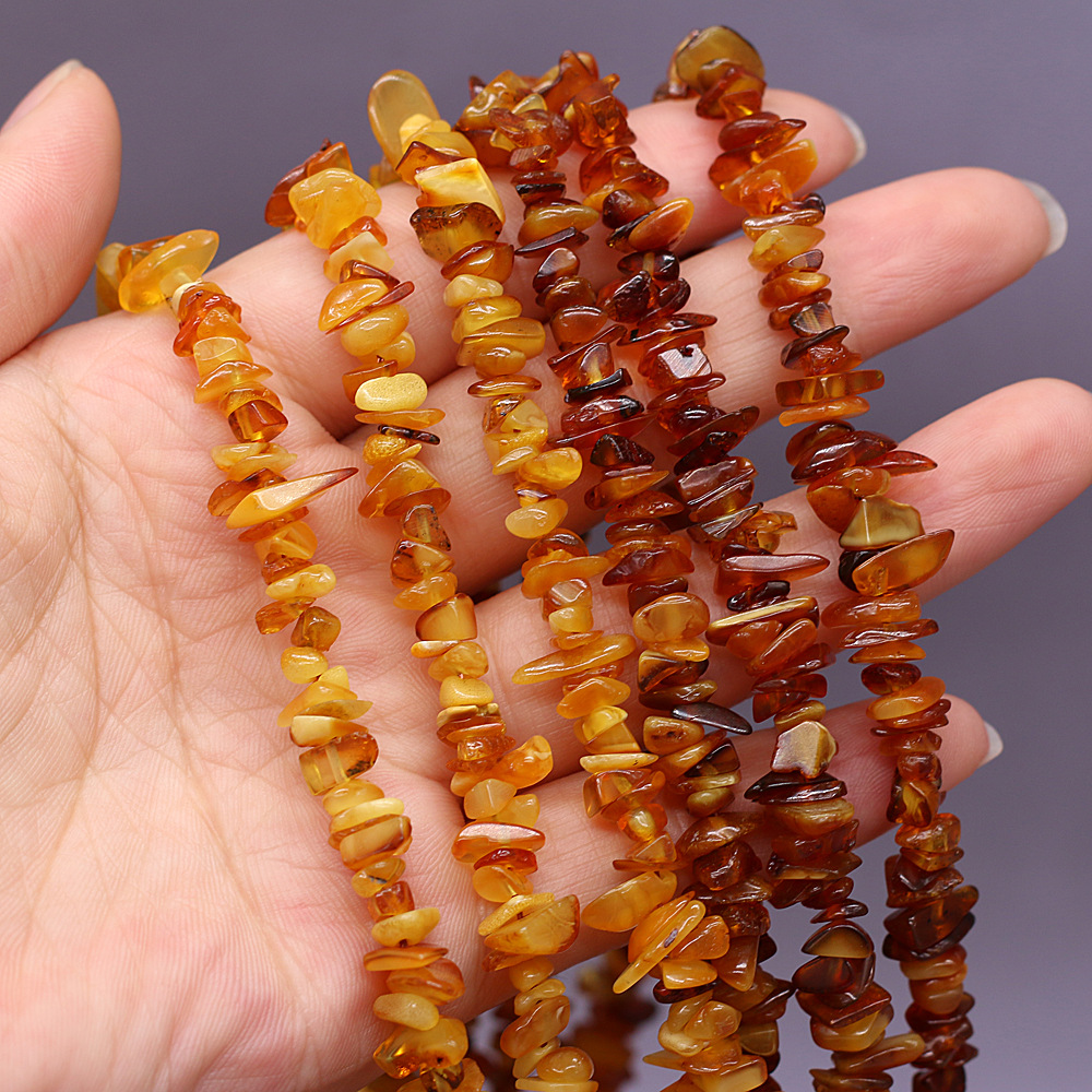 Natural stone crushed stone, raw stone beads with holes, semi-finished products, 40 cm DIY jewelry, handcrafted accessories, wholesale details Picture