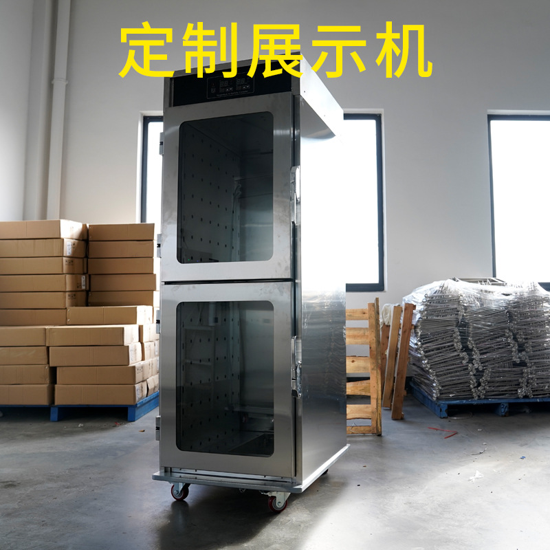 Commercial HHC-980 vertical fried chicken insulation cabinet, stainless steel double-door food insulation display cabinet for French fries details Picture