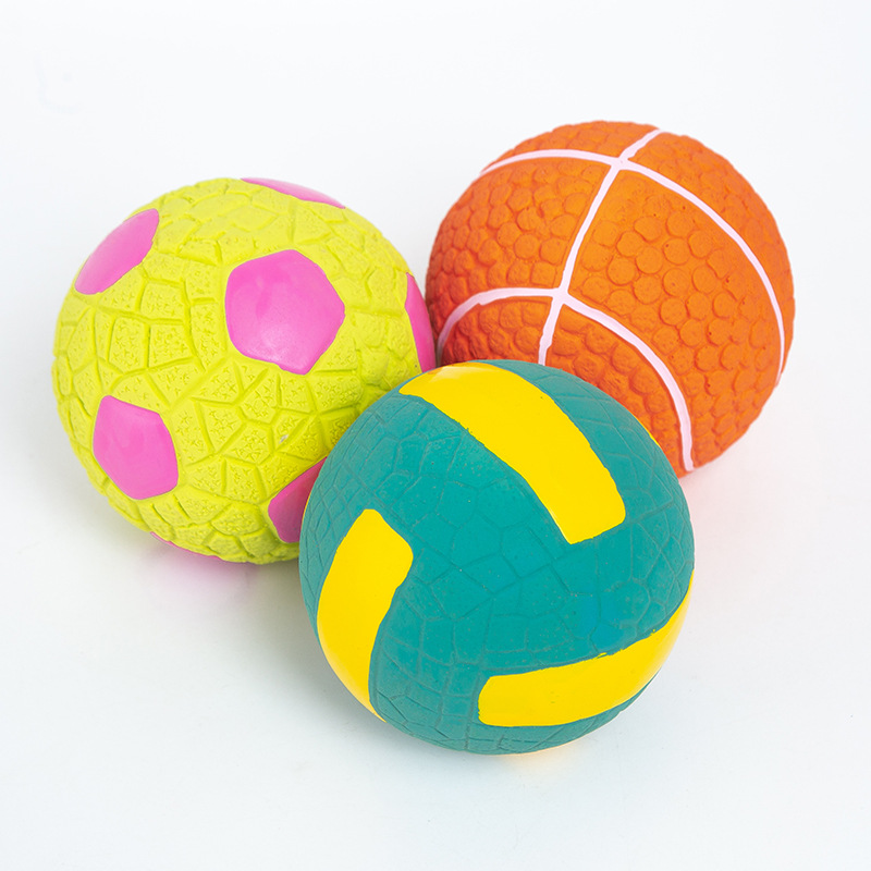 Pet vocal toy elastic balls, dog teething training interactive toys manufacturer wholesale vocal toy balls details Picture