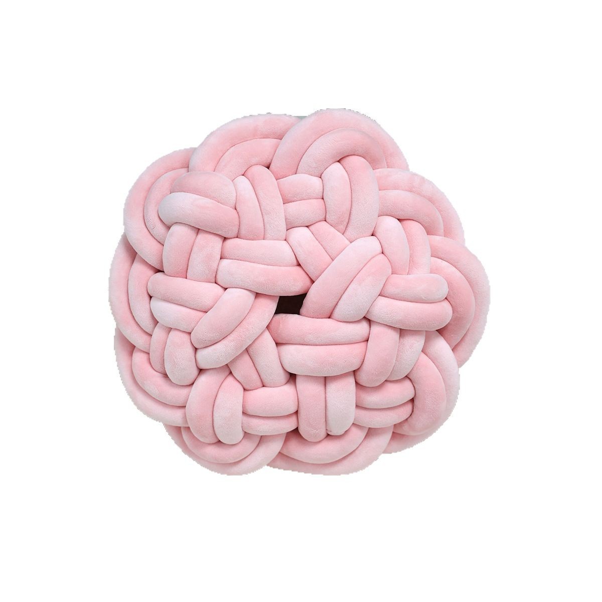 2025年新款手工编织圆垫儿童靠枕装饰地垫沙发床头靠垫屁垫坐垫白底实物图